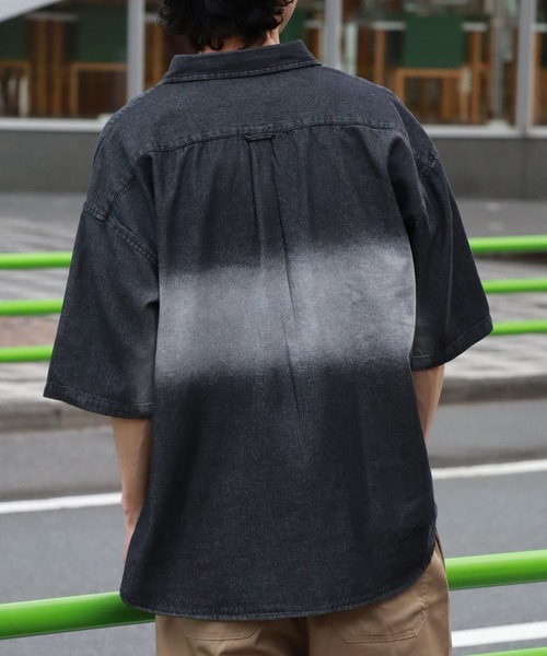 THRASHER(スラッシャー)の「【THRASHER/スラッシャー】オーバーサイズ ヴィンテージライク 半袖フェイドシャツ(シャツ/ブラウス・メンズ・ブルー/ブラック・XL/L/M)」の9枚目の写真