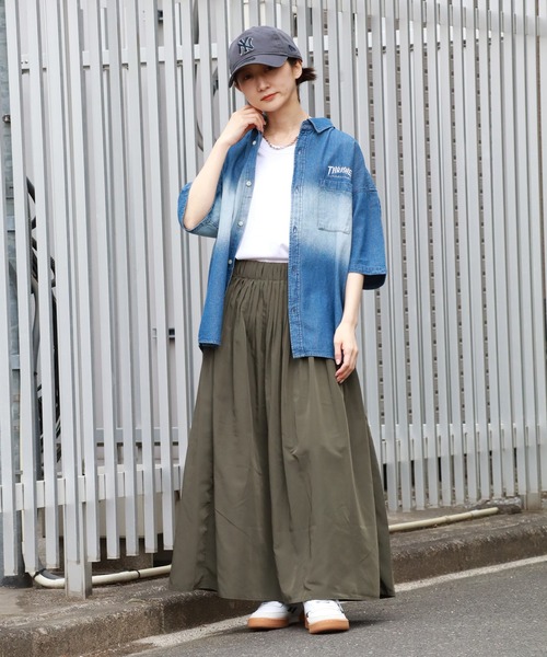 THRASHER(スラッシャー)の「【THRASHER/スラッシャー】オーバーサイズ ヴィンテージライク 半袖フェイドシャツ(シャツ/ブラウス・メンズ・ブルー/ブラック・XL/L/M)」の19枚目の写真