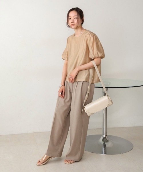 Bab(バブ)の「【2点セット】チュールビスチェ+ボリュームスリーブブラウスセット(シャツ/ブラウス・レディース・ベージュ/アイボリー/グレー・MEDIUM)」の18枚目の写真