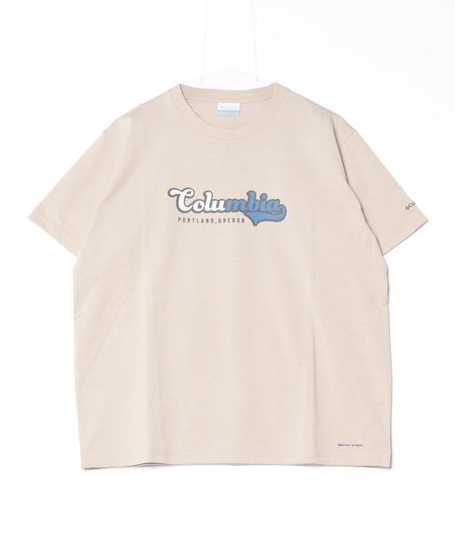 Columbia(コロンビア)の「コロンビア ウィメンズチャールズドライブショートスリーブTシャツ(Tシャツ/カットソー・レディース・ターコイズブルー/ホワイト/ベージュ・S/M/L/XL)」の1枚目の写真