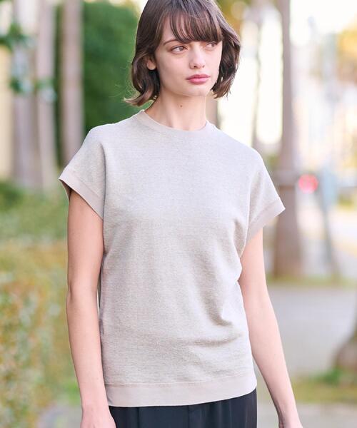 DRESSTERIOR(ドレステリア)の「【毎年人気!/ウォッシャブル】リネン裏毛フレンチプルオーバー(Tシャツ/カットソー・レディース・ピンク/ナチュラル/イエロー系その他/ブラック・38/36/34)」の2枚目の写真