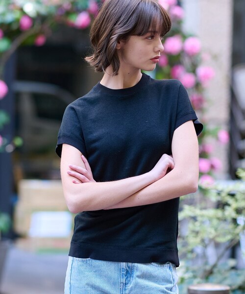 DRESSTERIOR(ドレステリア)の「【毎年人気!/ウォッシャブル】リネン裏毛フレンチプルオーバー(Tシャツ/カットソー・レディース・ピンク/ナチュラル/イエロー系その他/ブラック・38/36/34)」の11枚目の写真