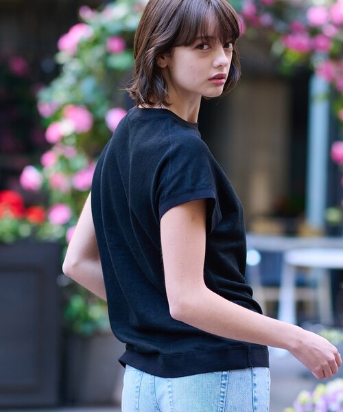 DRESSTERIOR(ドレステリア)の「【毎年人気!/ウォッシャブル】リネン裏毛フレンチプルオーバー(Tシャツ/カットソー・レディース・ピンク/ナチュラル/イエロー系その他/ブラック・38/36/34)」の8枚目の写真
