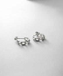 シルバー PCチェーンモチーフピアス