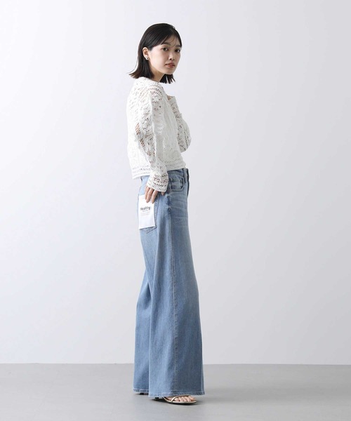 DENIM & DUNGAREE レース ブラウス 長袖 DENIM & DUNGAREE レース ブラウス 長袖