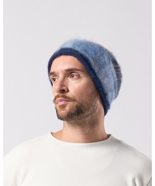 wjk(ダヴルジェイケイ)の「mohair shaggy knit beanie(ニットキャップ/ビーニー・メンズ・ブラック/ダークブラック/ブルー・FREE)」の11枚目の写真