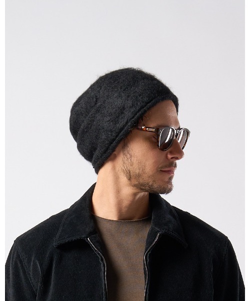 ▼上質✨ドゥロワー【2】カシミヤ100％ シャギー ニット 毛足長 ブラック セール】rose mix shaggy knit スタッズツキフラワーシャギーニット