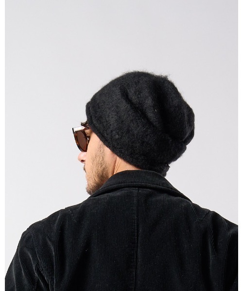 wjk(ダヴルジェイケイ)の「mohair shaggy knit beanie(ニットキャップ/ビーニー・メンズ・ブラック/ダークブラック/ブルー・FREE)」の7枚目の写真