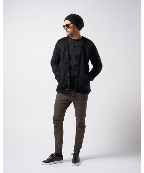 wjk(ダヴルジェイケイ)の「mohair shaggy knit beanie(ニットキャップ/ビーニー・メンズ・ブラック/ダークブラック/ブルー・FREE)」の10枚目の写真