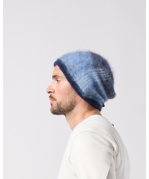 wjk(ダヴルジェイケイ)の「mohair shaggy knit beanie(ニットキャップ/ビーニー・メンズ・ブラック/ダークブラック/ブルー・FREE)」の13枚目の写真