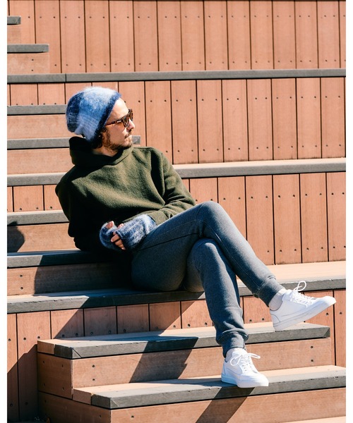 wjk(ダヴルジェイケイ)の「mohair shaggy knit beanie(ニットキャップ/ビーニー・メンズ・ブラック/ダークブラック/ブルー・FREE)」の17枚目の写真