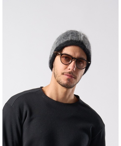 wjk(ダヴルジェイケイ)の「mohair shaggy knit beanie(ニットキャップ/ビーニー・メンズ・ブラック/ダークブラック/ブルー・FREE)」の18枚目の写真