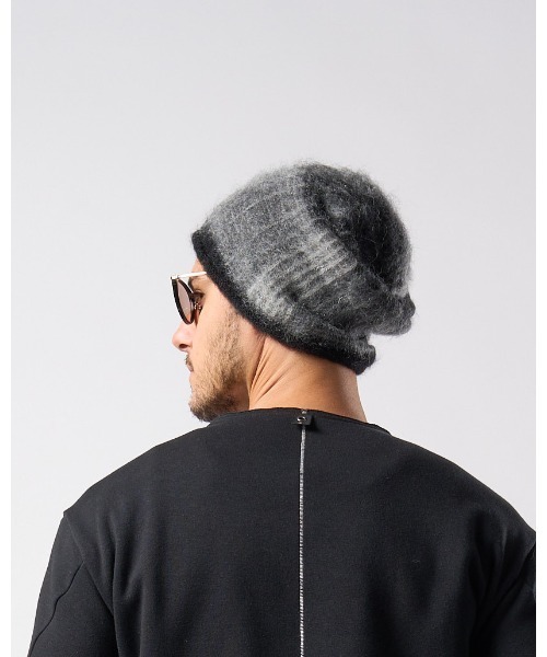 wjk(ダヴルジェイケイ)の「mohair shaggy knit beanie(ニットキャップ/ビーニー・メンズ・ブラック/ダークブラック/ブルー・FREE)」の22枚目の写真