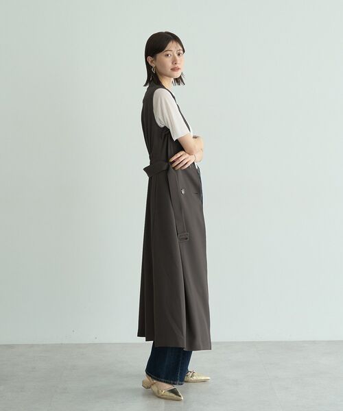 YECCA VECCA（イェッカヴェッカ）の「クルーネック5分袖シアートップス（Tシャツ/カットソー・レディース・ブラック/オフホワイト・FREE）」の16枚目の写真