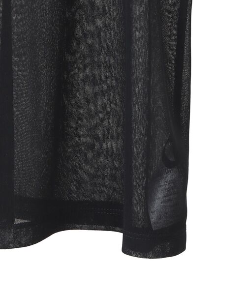 YECCA VECCA（イェッカヴェッカ）の「クルーネック5分袖シアートップス（Tシャツ/カットソー・レディース・ブラック/オフホワイト・FREE）」の7枚目の写真