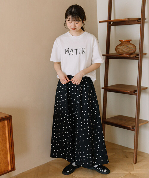 POU DOU DOU（プードゥドゥ）の「ランダムドットプリントキュロット（その他パンツ・レディース・スミクロ/ネイビー・M）」の7枚目の写真