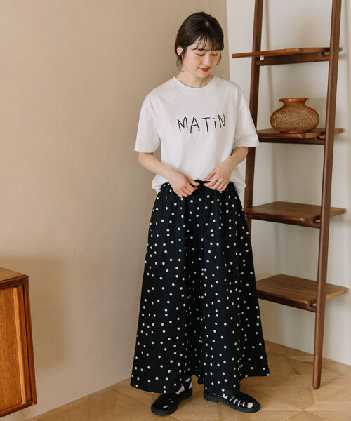 POU DOU DOU（プードゥドゥ）の「ランダムドットプリントキュロット（その他パンツ・レディース・スミクロ/ネイビー・M）」の8枚目の写真