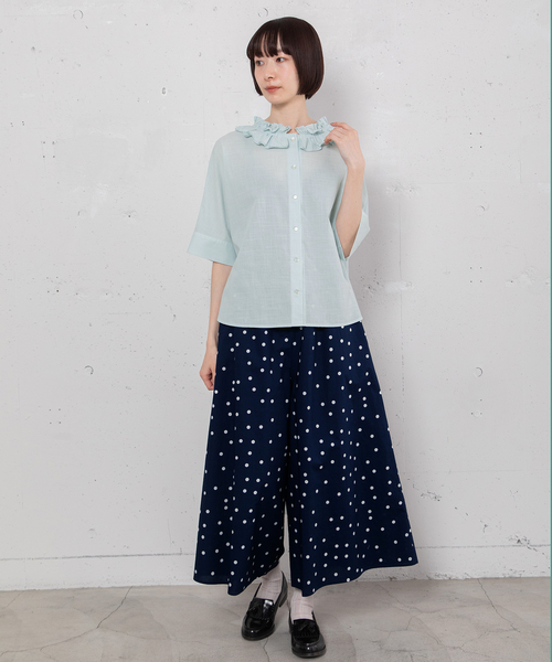 POU DOU DOU（プードゥドゥ）の「ランダムドットプリントキュロット（その他パンツ・レディース・スミクロ/ネイビー・M）」の15枚目の写真