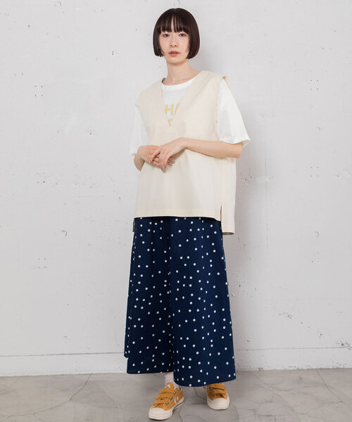 POU DOU DOU（プードゥドゥ）の「ランダムドットプリントキュロット（その他パンツ・レディース・スミクロ/ネイビー・M）」の17枚目の写真
