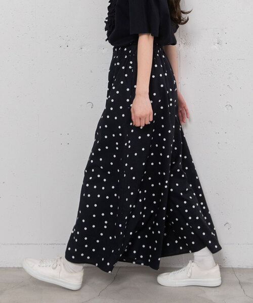 POU DOU DOU（プードゥドゥ）の「ランダムドットプリントキュロット（その他パンツ・レディース・スミクロ/ネイビー・M）」の22枚目の写真