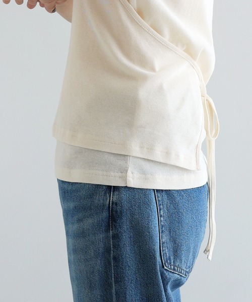 Freesia by andme(フリージアバイアンドミー)の「ホルターネックシアーレイヤードTシャツ(Tシャツ/カットソー・レディース・ブラック/キナリ/グリーン系その他・M)」の14枚目の写真
