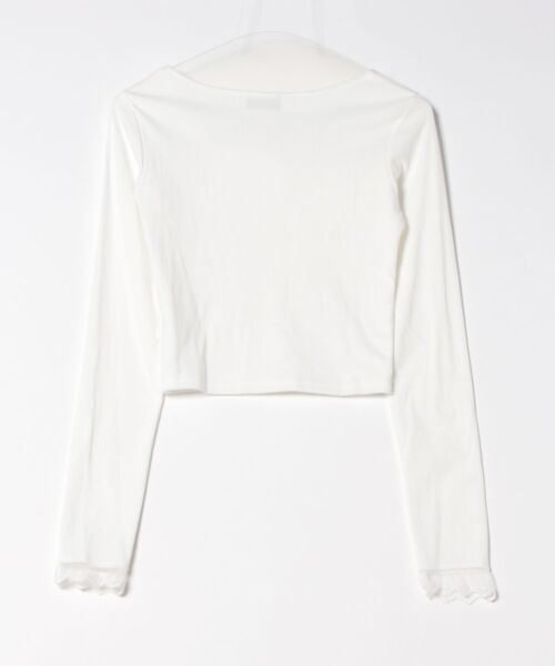 urge：（アージコロン ）の「【URGE：】レイヤード リボン カットソー（Tシャツ/カットソー・レディース・ホワイト・MEDIUM/SMALL/X-LARGE/LARGE）」の6枚目の写真