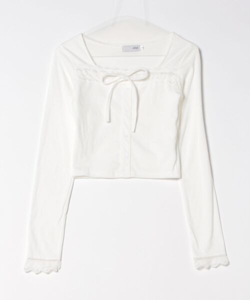 urge：（アージコロン ）の「【URGE：】レイヤード リボン カットソー（Tシャツ/カットソー・レディース・ホワイト・MEDIUM/SMALL/X-LARGE/LARGE）」の5枚目の写真