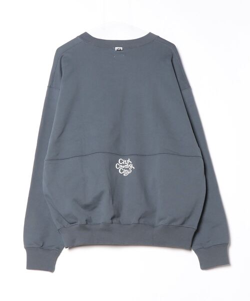 CITY COUNTRY CITY（シティーカントリーシティー）の「CITY COUNTRY CITY Embroidered Logo Switching Cotton CCC-241C001（Tシャツ/カットソー・メンズ・ネイビー/ブラック・LARGE/X-LARGE/MEDIUM）」の3枚目の写真