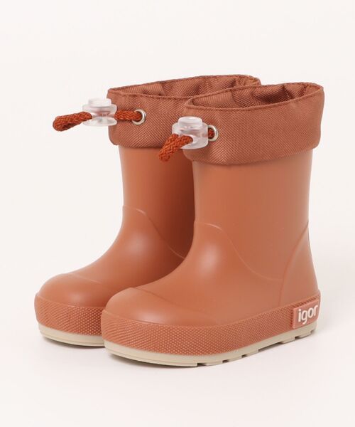 igor（イゴール）の「YOGI DK CUELLO（レインシューズ・キッズ・ナチュラル/オレンジ系その他/スモークピンク/カーキ/ライトインディゴブルー・12.5㎝/14.5㎝/16.5cm/12cm/13cm/14cm/15cm/16cm/17cm/19cm/14.5cm）」の5枚目の写真