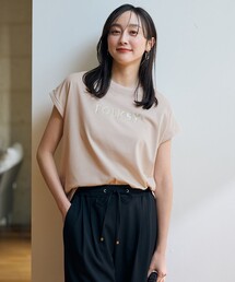 グリッタープリントロゴTシャツ