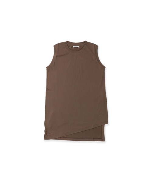 ESLOW(エスロー)の「ESLOW/エスロー SLIT TANKTOP スリット タンクトップ 秋服 冬服(タンクトップ・レディース・チャコール/イエロー/ホワイト/ブラウン・FREE)」の1枚目の写真