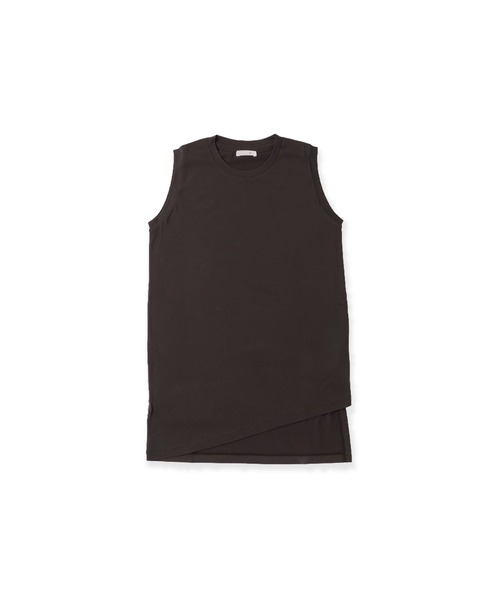 ESLOW(エスロー)の「ESLOW/エスロー SLIT TANKTOP スリット タンクトップ 秋服 冬服(タンクトップ・レディース・チャコール/イエロー/ホワイト/ブラウン・FREE)」の3枚目の写真