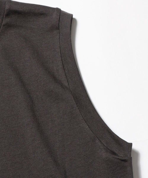 ESLOW(エスロー)の「ESLOW/エスロー SLIT TANKTOP スリット タンクトップ 秋服 冬服(タンクトップ・レディース・チャコール/イエロー/ホワイト/ブラウン・FREE)」の7枚目の写真