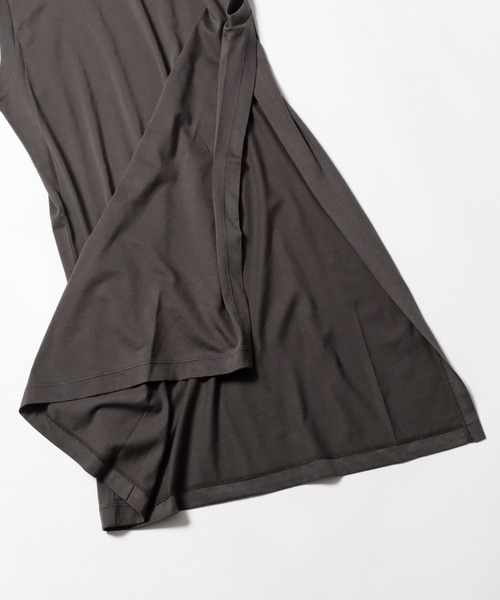 ESLOW(エスロー)の「ESLOW/エスロー SLIT TANKTOP スリット タンクトップ 秋服 冬服(タンクトップ・レディース・チャコール/イエロー/ホワイト/ブラウン・FREE)」の9枚目の写真