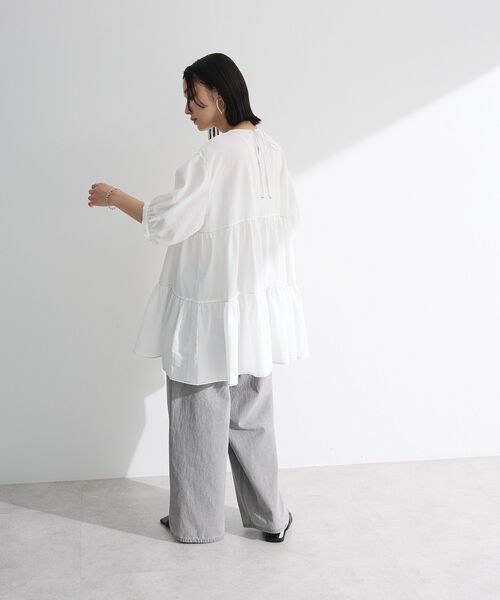 ELENCARE DUE（エレンカーレデュエ）の「・ELENCARE DUE ティアードチュニック（チュニック・レディース・ブラック/グリーン/オフホワイト/ピンク・FREE）」の8枚目の写真