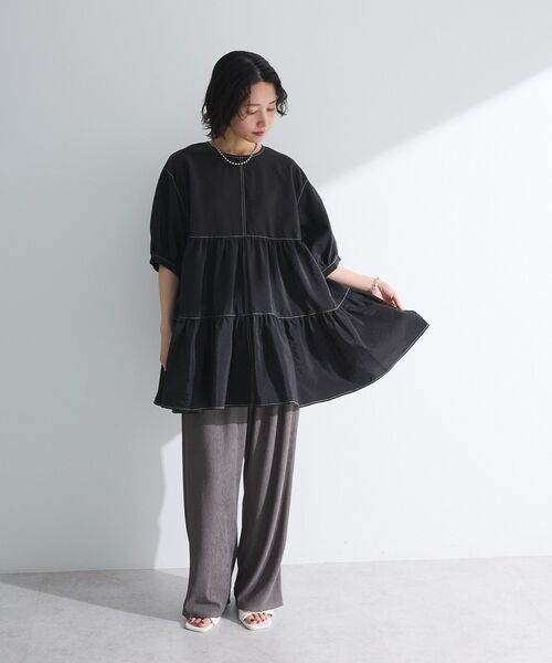 ELENCARE DUE（エレンカーレデュエ）の「・ELENCARE DUE ティアードチュニック（チュニック・レディース・ブラック/グリーン/オフホワイト/ピンク・FREE）」の16枚目の写真