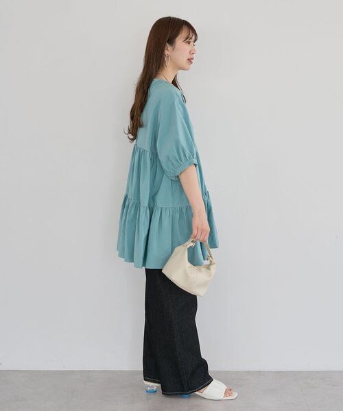 ELENCARE DUE（エレンカーレデュエ）の「・ELENCARE DUE ティアードチュニック（チュニック・レディース・ブラック/グリーン/オフホワイト/ピンク・FREE）」の22枚目の写真