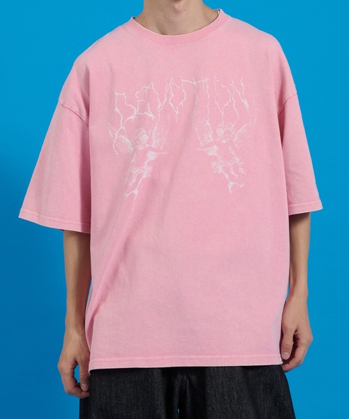 Perushu(ペルーシュ)の「Assorted Graphic Tshirt / アソートグラフィックTシャツ(Tシャツ/カットソー・メンズ・ブラック系/オフホワイト/ピンク/ブラウン/ネイビー/ブラック・MEDIUM/LARGE)」の6枚目の写真