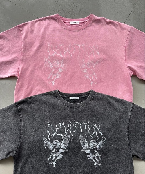 Perushu(ペルーシュ)の「Assorted Graphic Tshirt / アソートグラフィックTシャツ(Tシャツ/カットソー・メンズ・ブラック系/オフホワイト/ピンク/ブラウン/ネイビー/ブラック・MEDIUM/LARGE)」の12枚目の写真