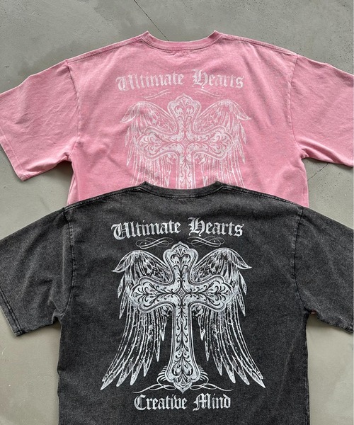 Perushu(ペルーシュ)の「Assorted Graphic Tshirt / アソートグラフィックTシャツ(Tシャツ/カットソー・メンズ・ブラック系/オフホワイト/ピンク/ブラウン/ネイビー/ブラック・MEDIUM/LARGE)」の9枚目の写真