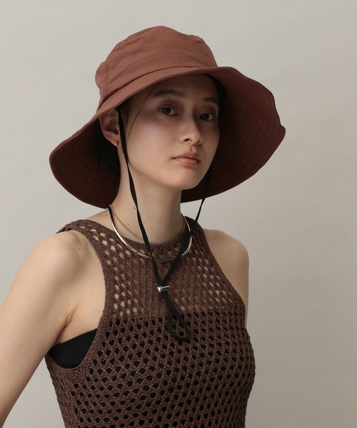 A part by（アパートバイ）の「【2WAY】miller_ツバヒロハット（ハット・レディース・ブラック/ブラウン・FREE）」の5枚目の写真