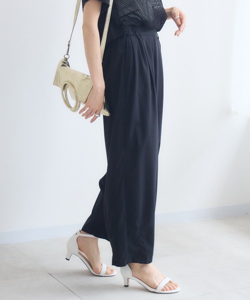 KATHARINE ROSS（キャサリンロス）の「【PILLINI/ピリーニ】麻混サーカスパンツ（その他パンツ・レディース・オレンジ/ブラック/グリーン・SMALL/MEDIUM）」の2枚目の写真