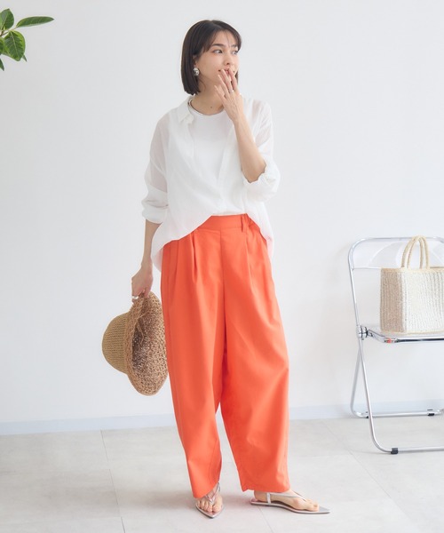 KATHARINE ROSS（キャサリンロス）の「【PILLINI/ピリーニ】麻混サーカスパンツ（その他パンツ・レディース・オレンジ/ブラック/グリーン・SMALL/MEDIUM）」の13枚目の写真