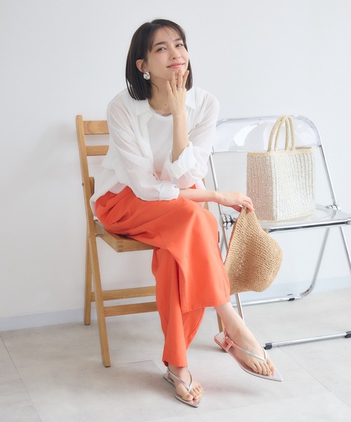 KATHARINE ROSS（キャサリンロス）の「【PILLINI/ピリーニ】麻混サーカスパンツ（その他パンツ・レディース・オレンジ/ブラック/グリーン・SMALL/MEDIUM）」の15枚目の写真