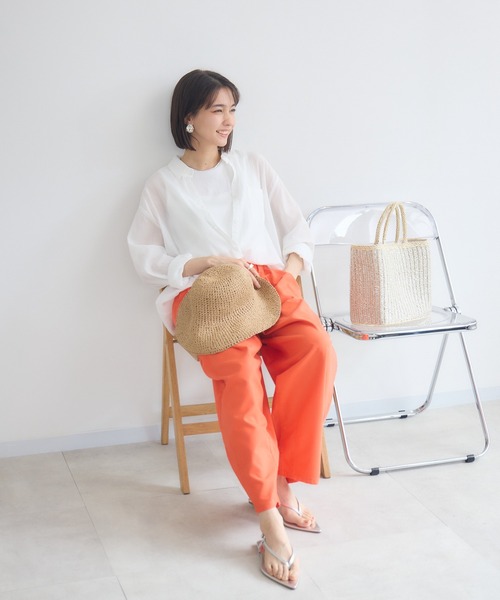 KATHARINE ROSS（キャサリンロス）の「【PILLINI/ピリーニ】麻混サーカスパンツ（その他パンツ・レディース・オレンジ/ブラック/グリーン・SMALL/MEDIUM）」の16枚目の写真