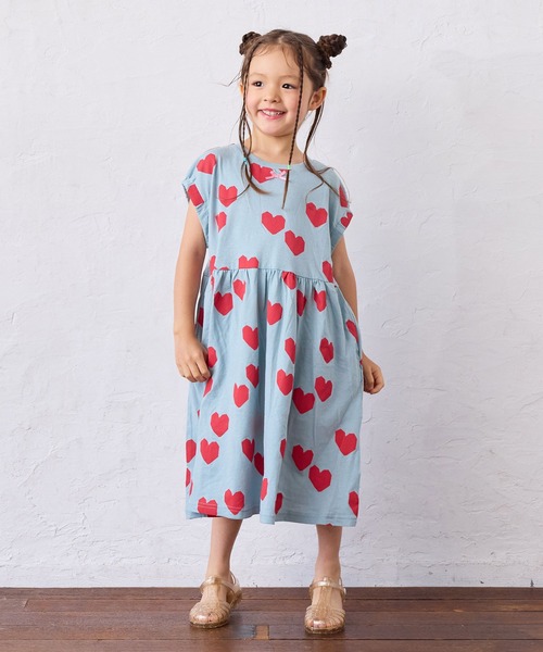 MARKEY'S(マーキーズ)の「OKINIIRIワンピース(ワンピース・キッズ・ブラック/ライトブルー/ミント/オレンジ・80/90/100/110/120/130/140/150)」の3枚目の写真