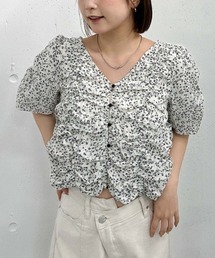 archives（アルシーヴ）の「花柄ギャザー２ｗａｙブラウス（シャツ/ブラウス）」