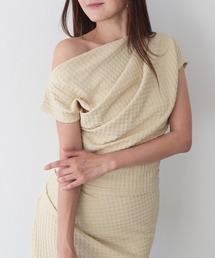 AMBIENT（アンビエント）の「アシンメトリーギャザートップス（Tシャツ/カットソー）」