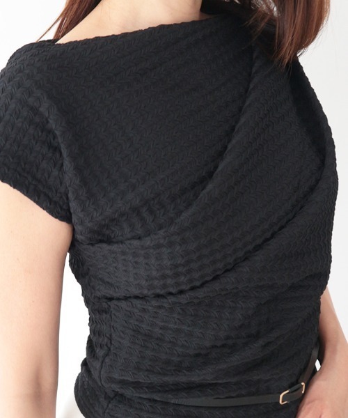 AMBIENT（アンビエント）の「アシンメトリーギャザートップス（Tシャツ/カットソー・レディース・イエロー/オフホワイト/ブラック・FREE）」の9枚目の写真