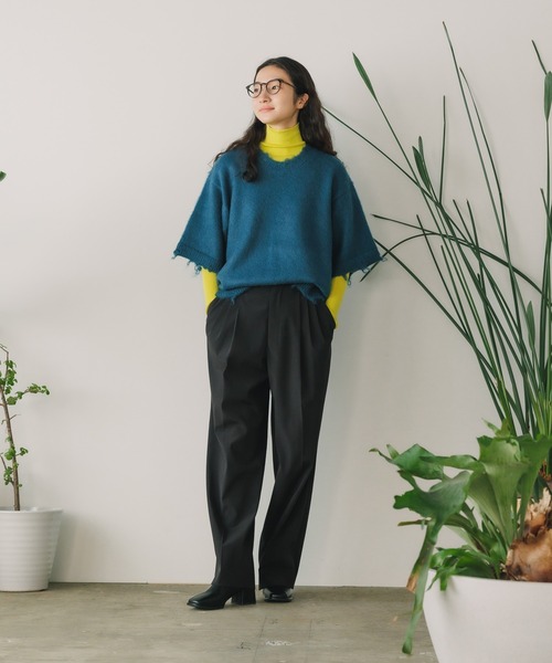PROVOKE （プロヴォーク）の「PROVOKE/プロヴォーク frayed pullover knit ニット（ニット/セーター・レディース・インディゴブルー・FREE）」の9枚目の写真